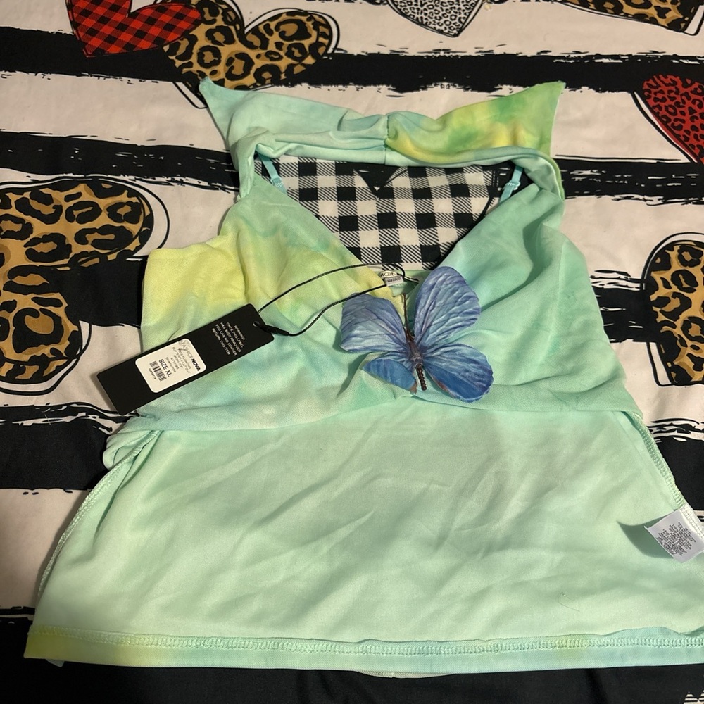 Disney Mint and Black Patterned Fabric